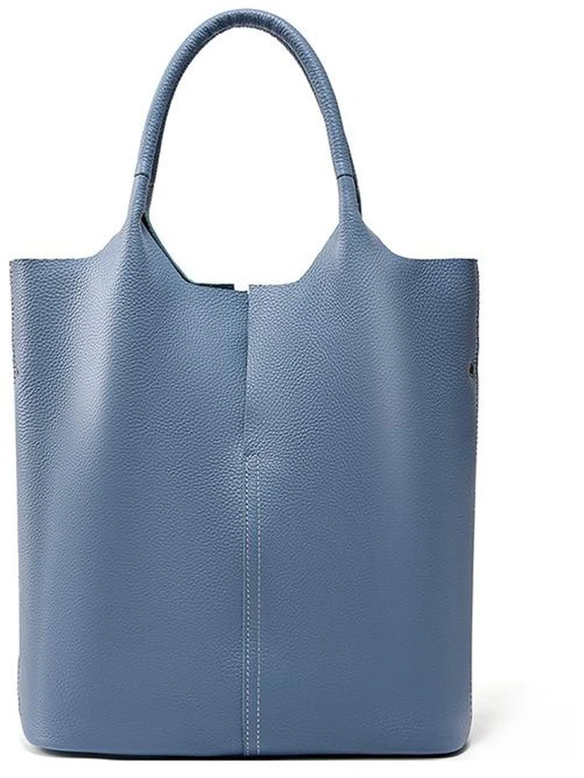 Main image of Ladies' Large Capacity Genuine Soft Leather Tote Bag Blue