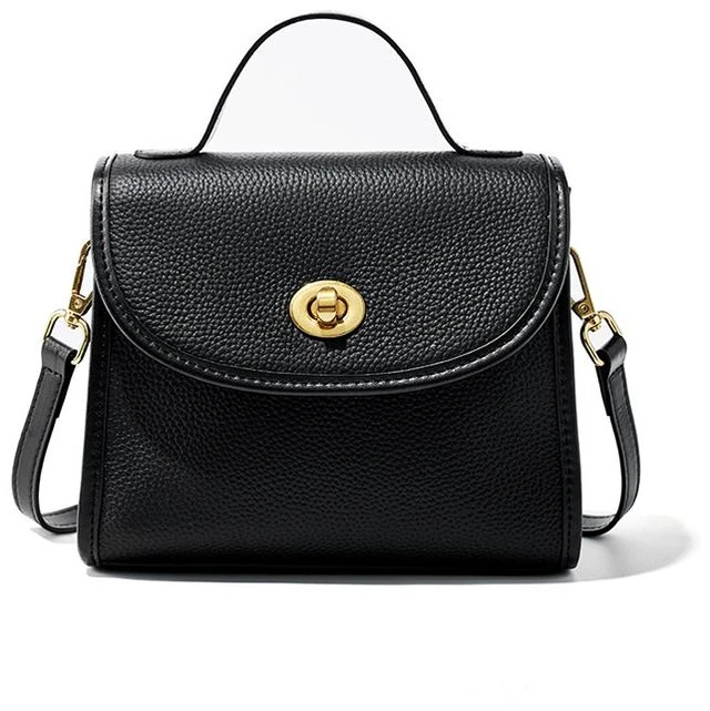 Main image of Fashion Genuine Leather Women Shoulder Bag Handbag Lady Casual Tote Bag Black