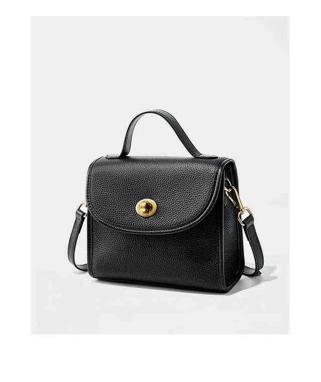 Alt view image 3 of 3 - Fashion Genuine Leather Women Shoulder Bag Handbag Lady Casual Tote Bag Black