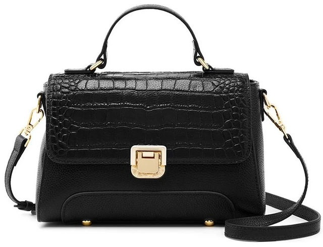 Main image of Genuine Leather Women's Hangbags Crossbody Bag Black