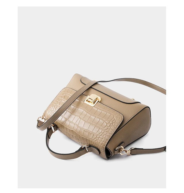 Alt view image 3 of 6 - Genuine Leather Women's Hangbags Crossbody Bag Bronze