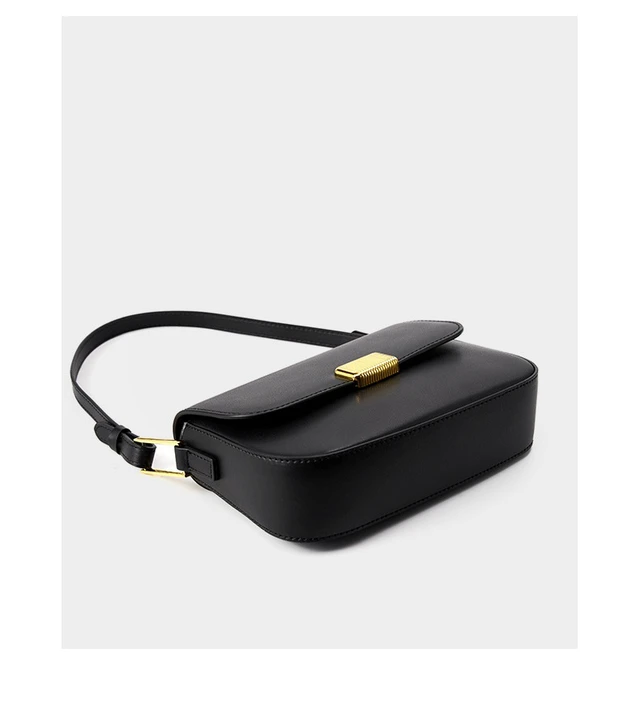 Alt view image 4 of 4 - Women Genuine Leather Crossbody Bag Black