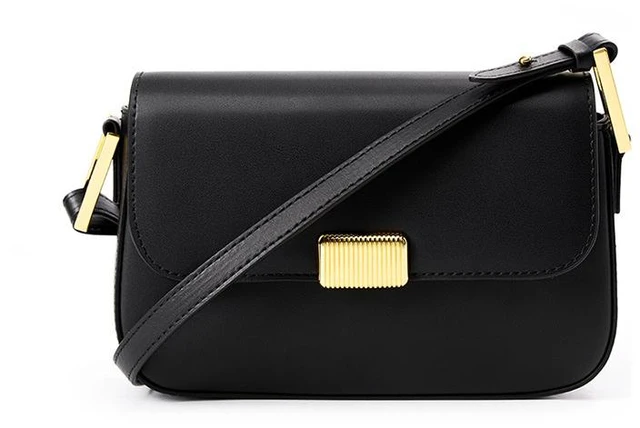 Main image of Women Genuine Leather Crossbody Bag Black