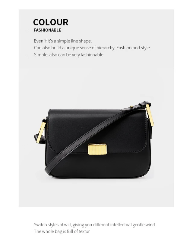 Alt view image 2 of 4 - Women Genuine Leather Crossbody Bag Black