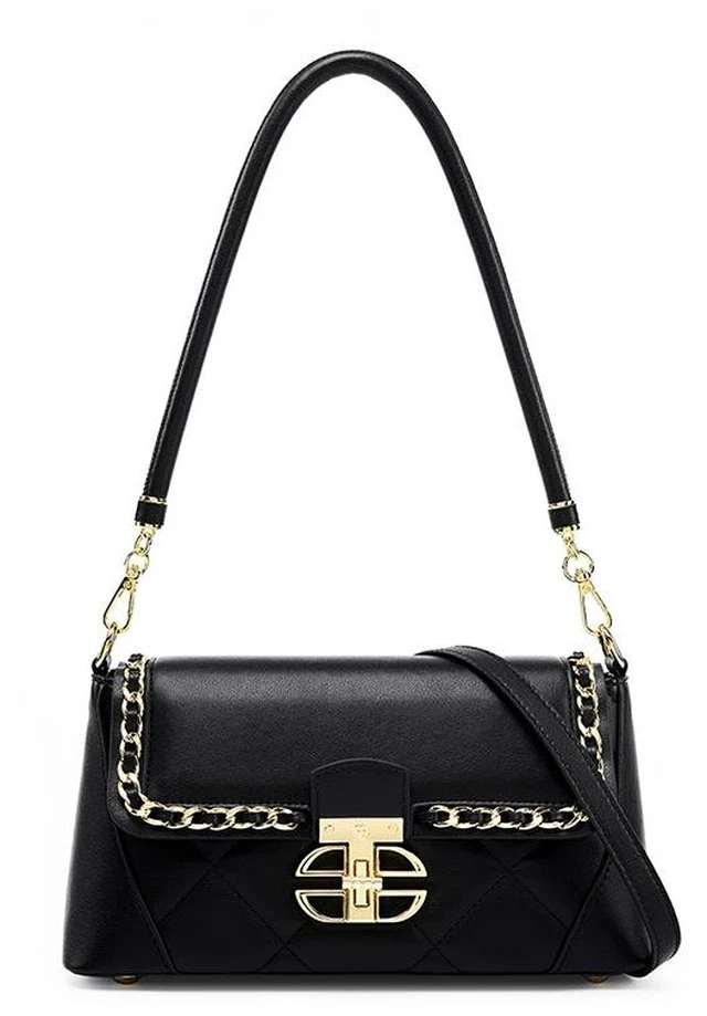Main image of Genuine Leather Shoulder Bags Purses and Handbags Black