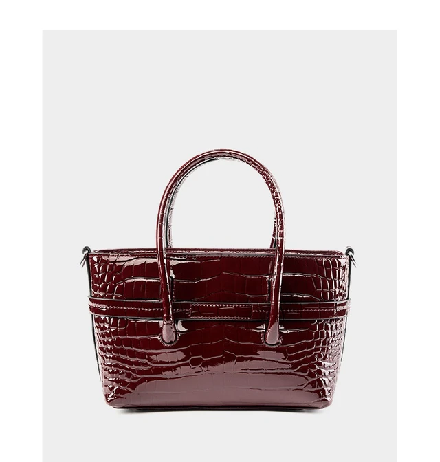 Alt view image 3 of 3 - Women Genuine Leather Satchel Bags Top Handle Crossbody Purses and Handbags Red