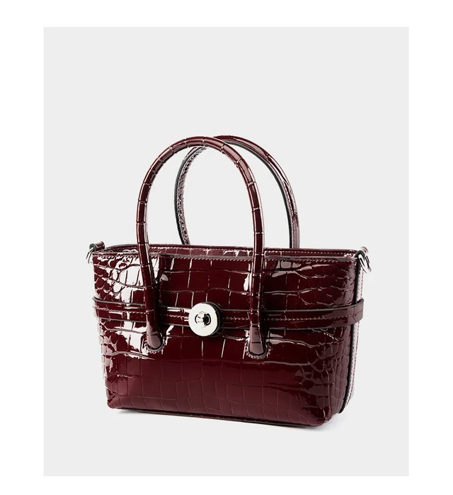 Alt view image 2 of 3 - Women Genuine Leather Satchel Bags Top Handle Crossbody Purses and Handbags Red