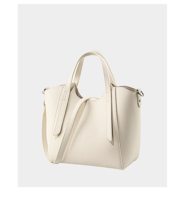 Alt view image 3 of 3 - Women Genuine Leather Shoulder Bags Purses and Handbags White
