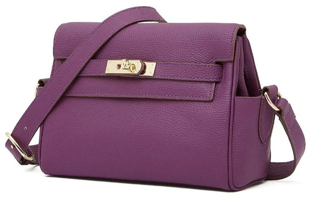 Main image of Women's Genuine Leather Crossbody Bag Handbags Purses Purple