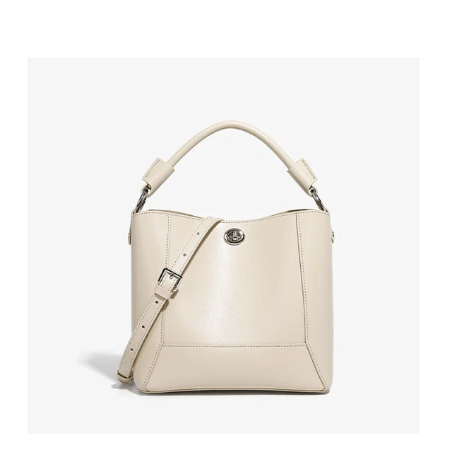 Alt view image 2 of 3 - Genuine Leather Tote Bag Ladies Travel Purses and Handbags White