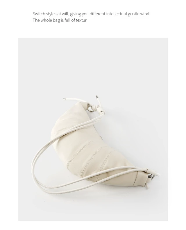 Alt view image 3 of 4 - Genuine Leather Women Shoulder Crossbody Bag White
