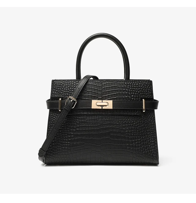 Alt view image 2 of 4 - Large Capacity Genuine Leather Wedding Bag Mother's Handbag Black