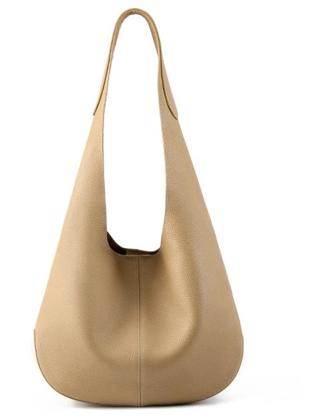Main image of Genuine Leather Tote Bucket Bags Hobo Shoulder Bags Purse and Handbags Yellow