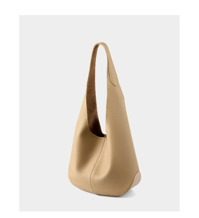 Alt view image 3 of 4 - Genuine Leather Tote Bucket Bags Hobo Shoulder Bags Purse and Handbags Yellow