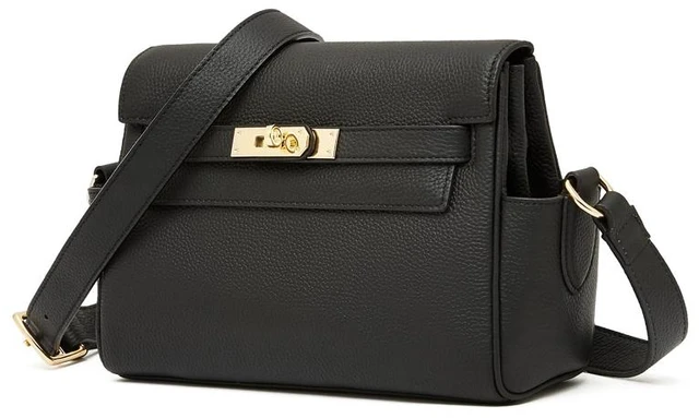 Main image of Women's Genuine Leather Crossbody Bag Handbags Purses Black