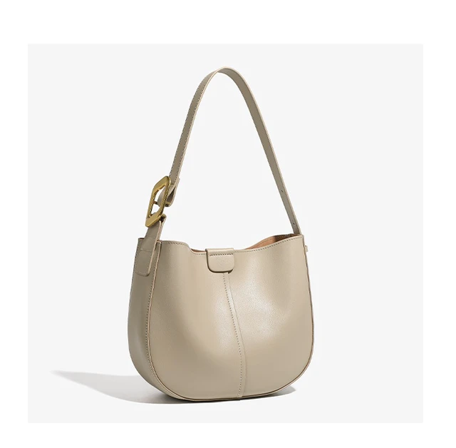 Alt view image 3 of 3 - Womens Hobo Genuine Leather Shoulder Bag Top-handle Handbag Ladies Purses White