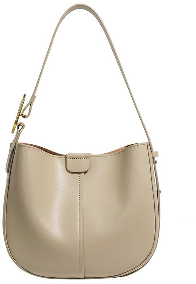 Main image of Womens Hobo Genuine Leather Shoulder Bag Top-handle Handbag Ladies Purses White