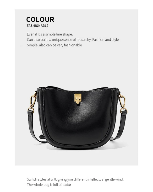 Alt view image 2 of 3 - Women Togo Cowhide Handbags Tote Shoulder Bag Black