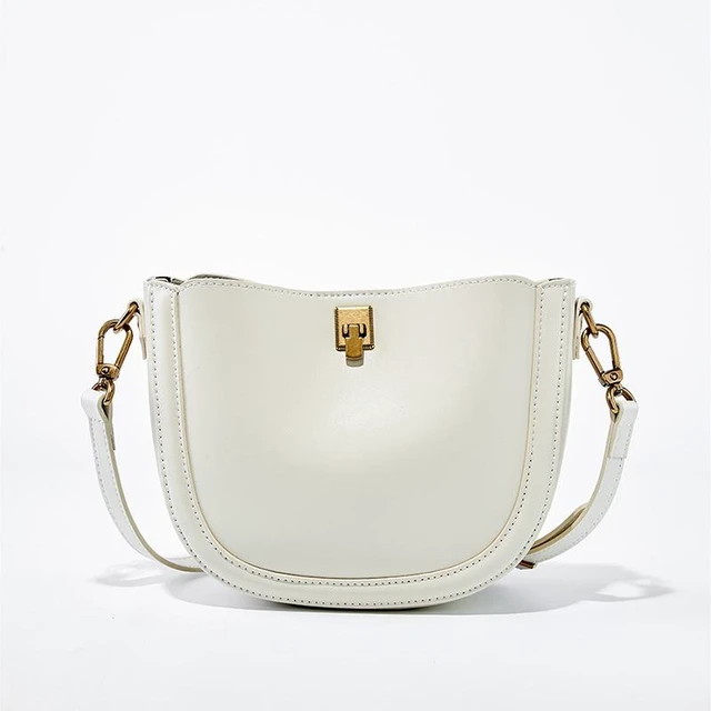 Main image of Women Togo Cowhide Handbags Tote Shoulder Bag White