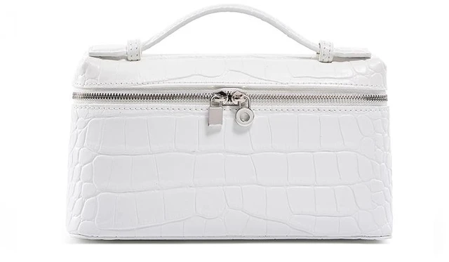 Main image of Women Small Crossbody Cell Phone Purse Genuine Leather Phone Purse Mini Messenger Shoulder Handbag White