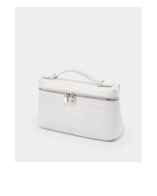 Alt view image 3 of 3 - Women Small Crossbody Cell Phone Purse Genuine Leather Phone Purse Mini Messenger Shoulder Handbag White