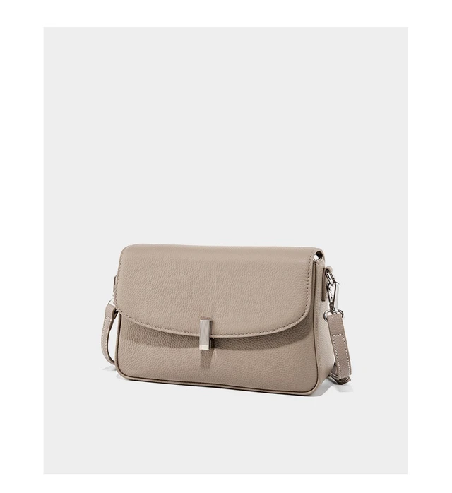 Alt view image 2 of 4 - Ladies'Cowhide Shoulder Bag Tote Handbag Grey