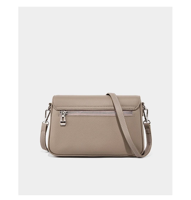Alt view image 3 of 4 - Ladies'Cowhide Shoulder Bag Tote Handbag Grey