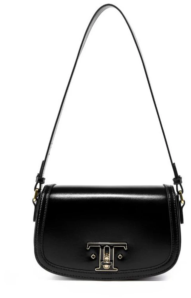 Main image of Genuine Leather Saddle Bag Women Crossbody Bags Black
