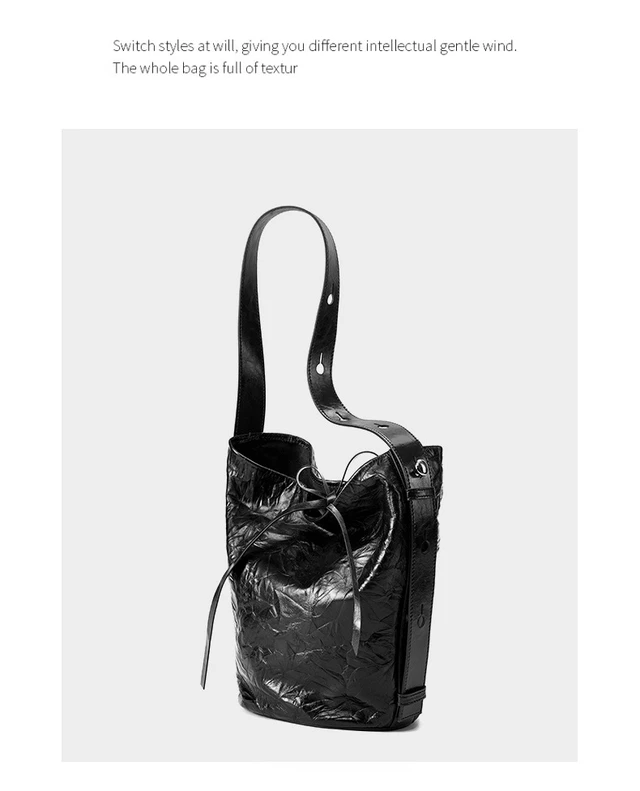Alt view image 3 of 4 - Women Genuine Leather Tote Handbags Hobo Bags Black