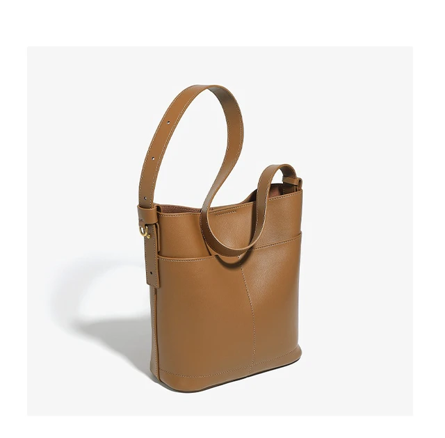 Alt view image 4 of 5 - Women Genuine Leather Crossbody Purse Travel Shoulder Satchel Bags Brown