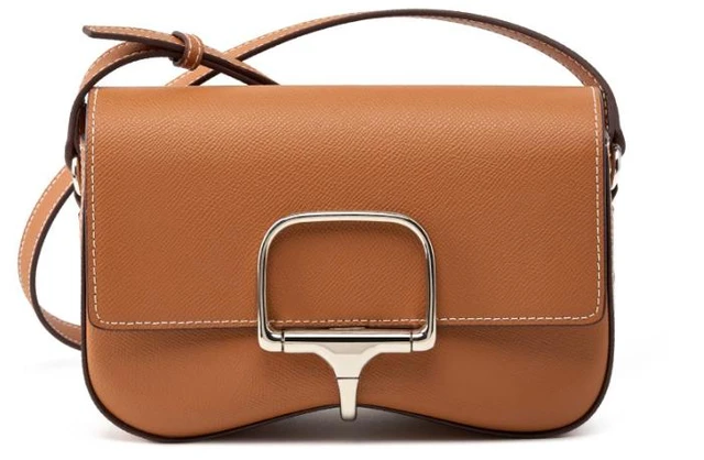 Main image of Women Genuine Leather Della Shoulder Crossbody Bag Brown