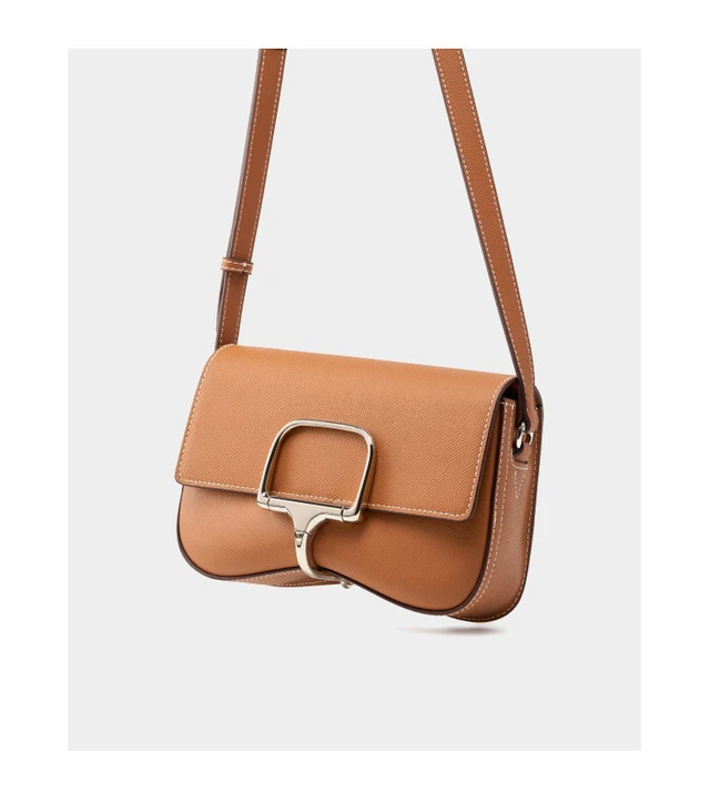 Alt view image 3 of 4 - Women Genuine Leather Della Shoulder Crossbody Bag Brown
