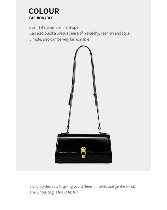 Alt view image 2 of 3 - Women Fashion Genuine Leather Handbags Tote Bag Shoulder Bag Black