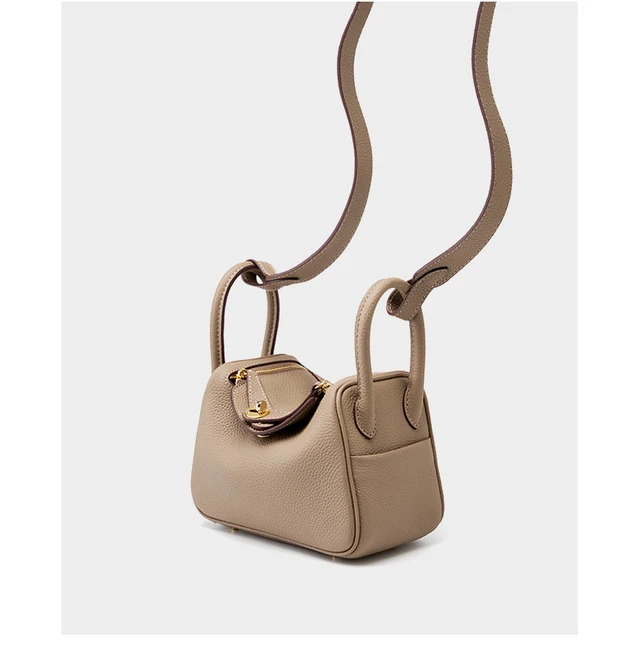 Alt view image 2 of 5 - Genuine Leather Mini Shoulder Bag Lindy Small Bag Grey