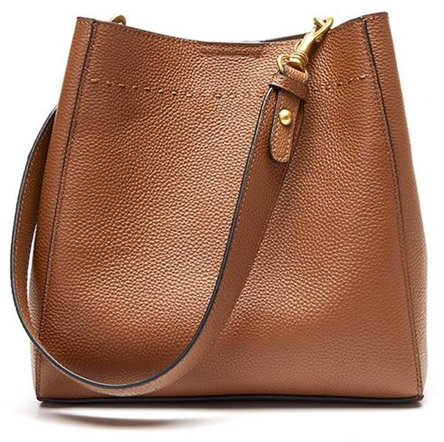Main image of Genuine Leather Women Trendy Crossbody Bags Hobo Bag Shoulder Bag Brown