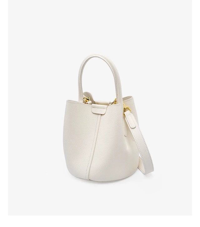 Alt view image 2 of 2 - Women Genuine Soft Leather Shoulder Hobo Bag White