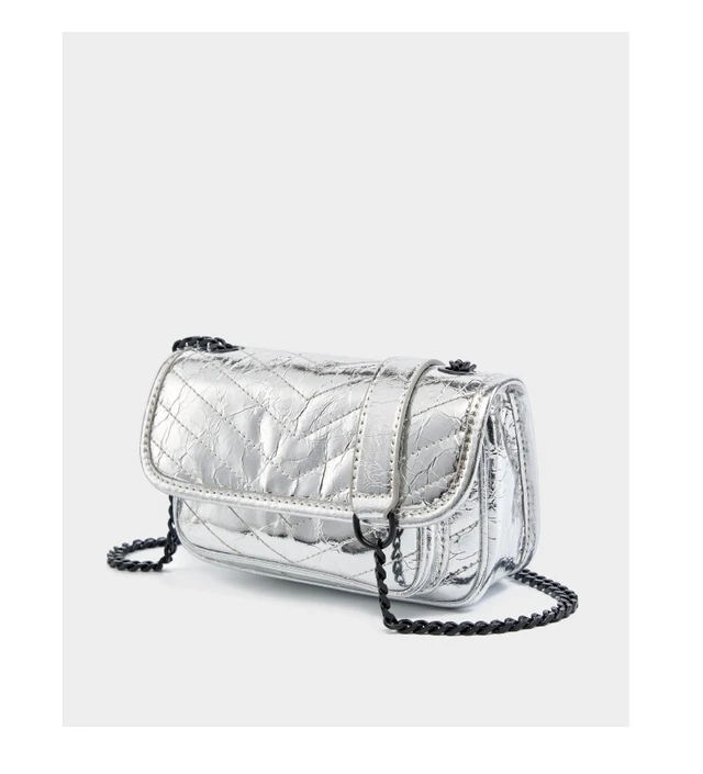 Alt view image 3 of 3 - Genuine Leather Women Designer Large Purse Work Handbags Womens Crossbody Purses Woman Shoulder Bags Silver