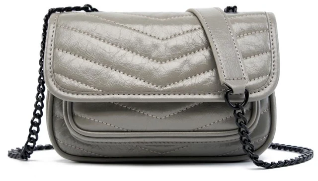 Main image of Genuine Leather Women Designer Large Purse Work Handbags Womens Crossbody Purses Woman Shoulder Bags Grey