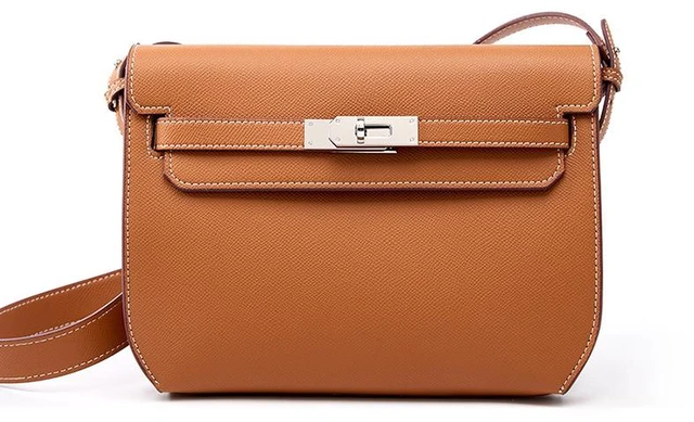 Main image of Genuine Leather Ladies Shoulder Totes Bag Crossbody Bags Brown