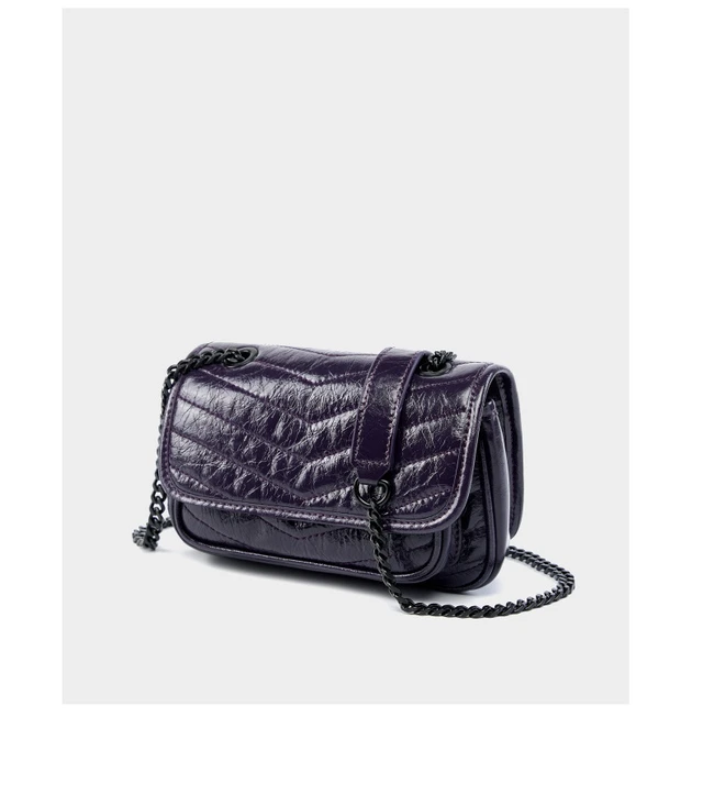Alt view image 3 of 3 - Genuine Leather Women Designer Large Purse Work Handbags Womens Crossbody Purses Woman Shoulder Bags Purple