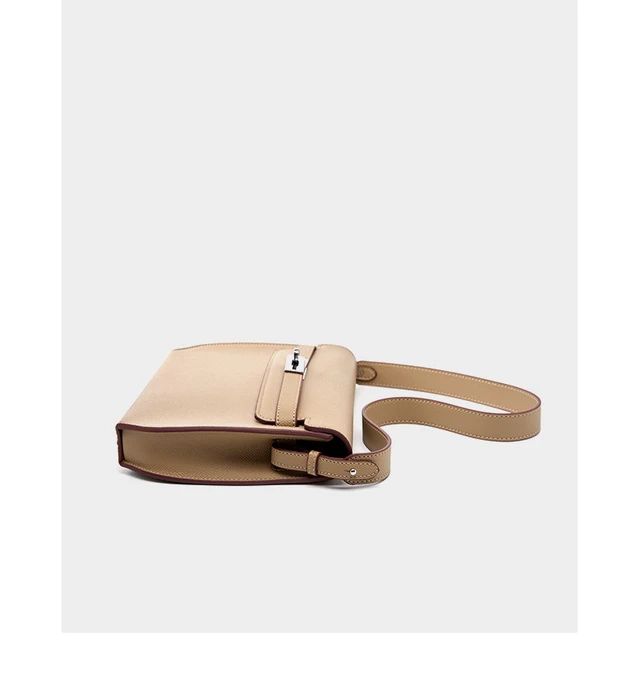 Alt view image 5 of 5 - Genuine Leather Ladies Shoulder Totes Bag Crossbody Bags Grey