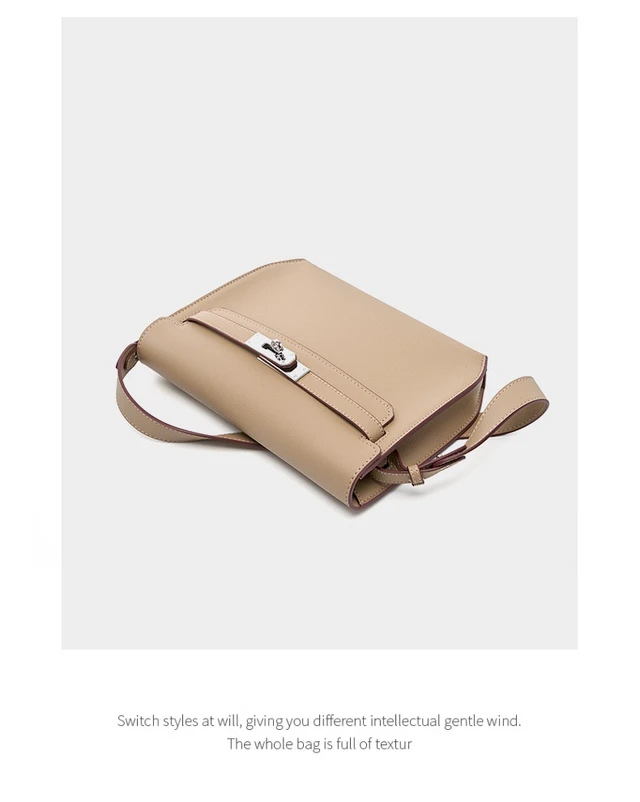 Alt view image 4 of 5 - Genuine Leather Ladies Shoulder Totes Bag Crossbody Bags Grey