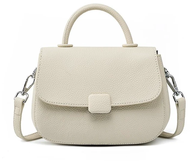 Main image of Women Genuine Leather Shoulder Bags Classic Crossbody Purses White