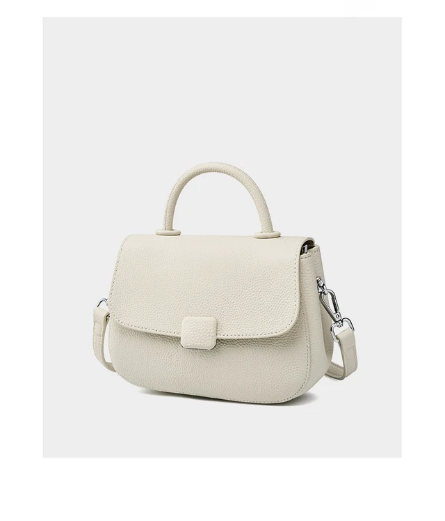 Alt view image 3 of 3 - Women Genuine Leather Shoulder Bags Classic Crossbody Purses White