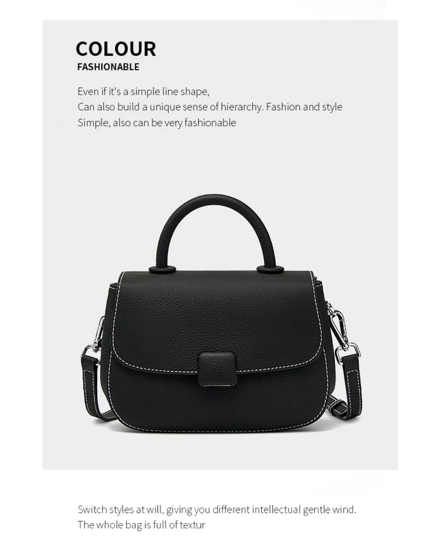 Alt view image 2 of 4 - Women Genuine Leather Shoulder Bags Classic Crossbody Purses Black
