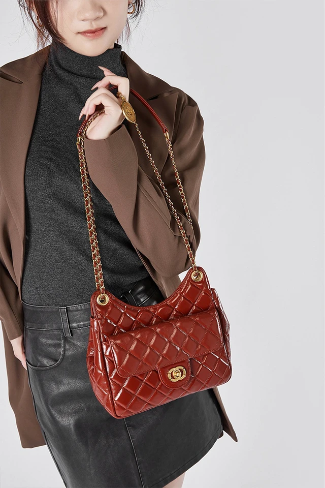 Alt view image 2 of 3 - Women Genuine Leather Shoulder Handbag Crossbody Bag Brown