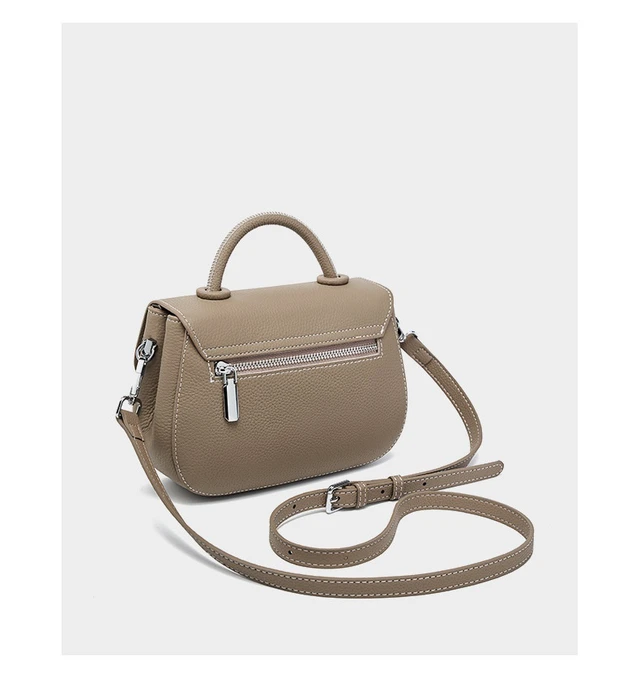 Alt view image 3 of 5 - Women Genuine Leather Shoulder Bags Classic Crossbody Purses Grey