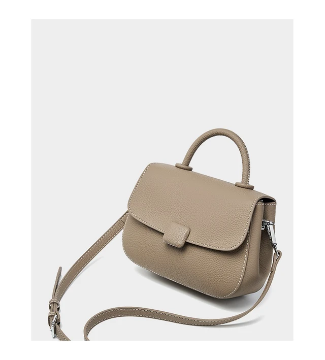 Alt view image 5 of 5 - Women Genuine Leather Shoulder Bags Classic Crossbody Purses Grey