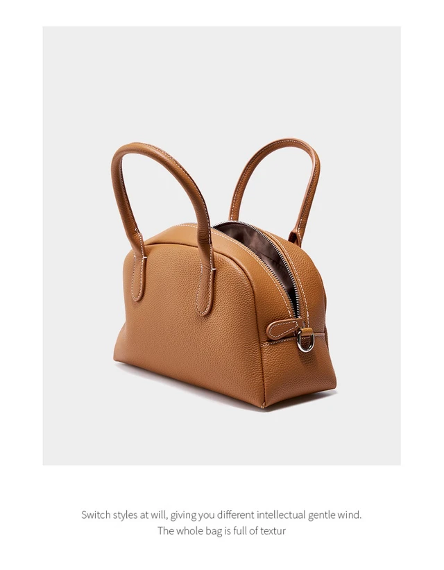 Alt view image 6 of 6 - Genuine Leather Hobo Purse Bag Small Crossbody Shoulder Handbags For Women Brown