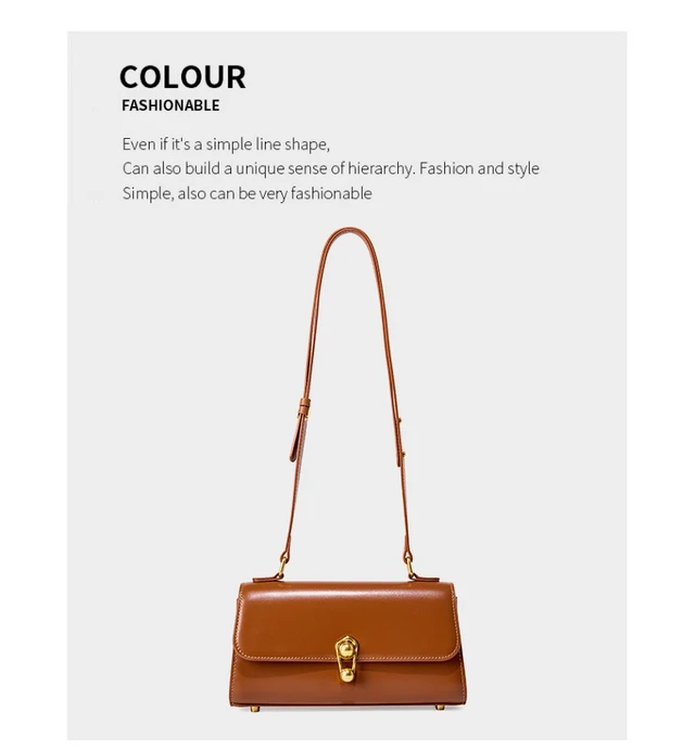 Alt view image 2 of 3 - Women Fashion Genuine Leather Handbags Tote Bag Shoulder Bag Brown